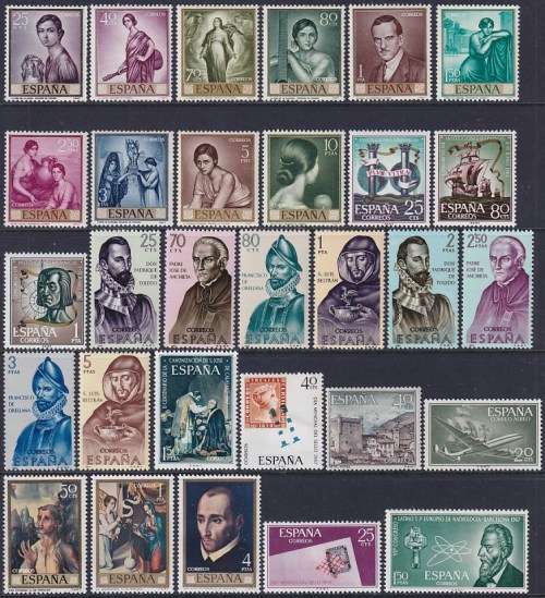 SPAIN - 1960s selection of fine mint with some complete sets (MH, 2 scans)